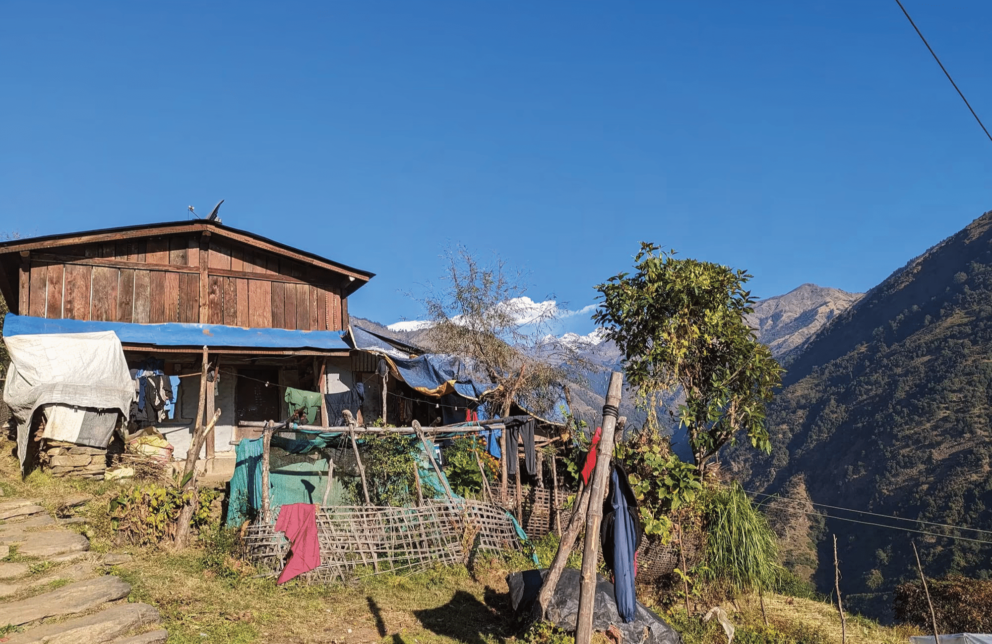 Village gurung dans la région des Annapurnas