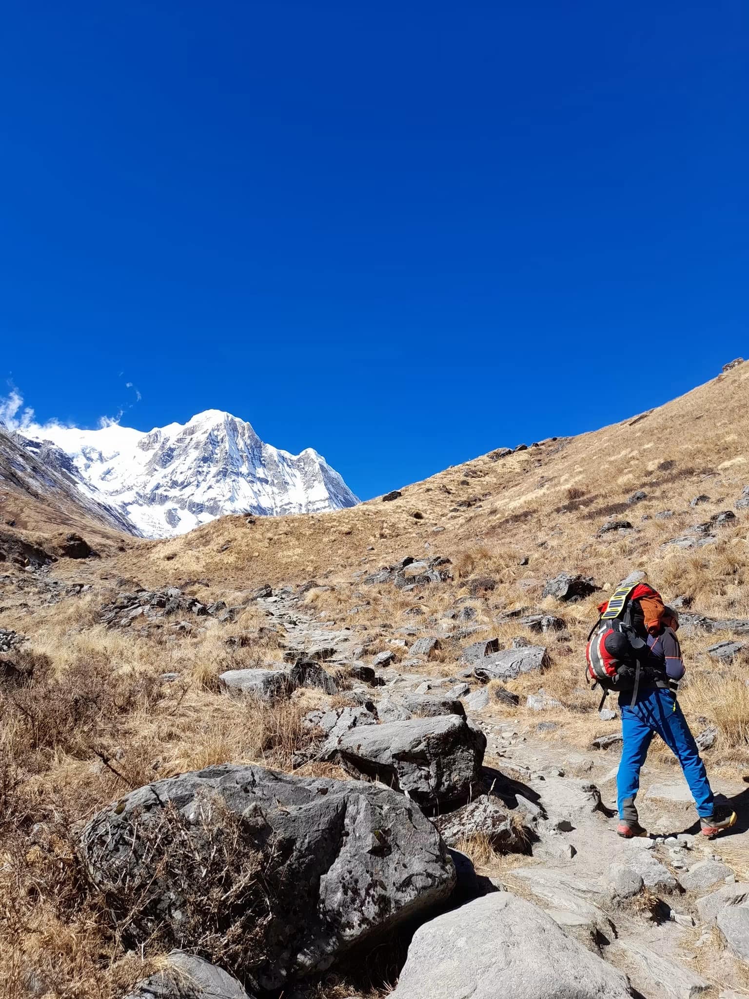 Paysage de montagne dans la région des Annapurnas au Népal