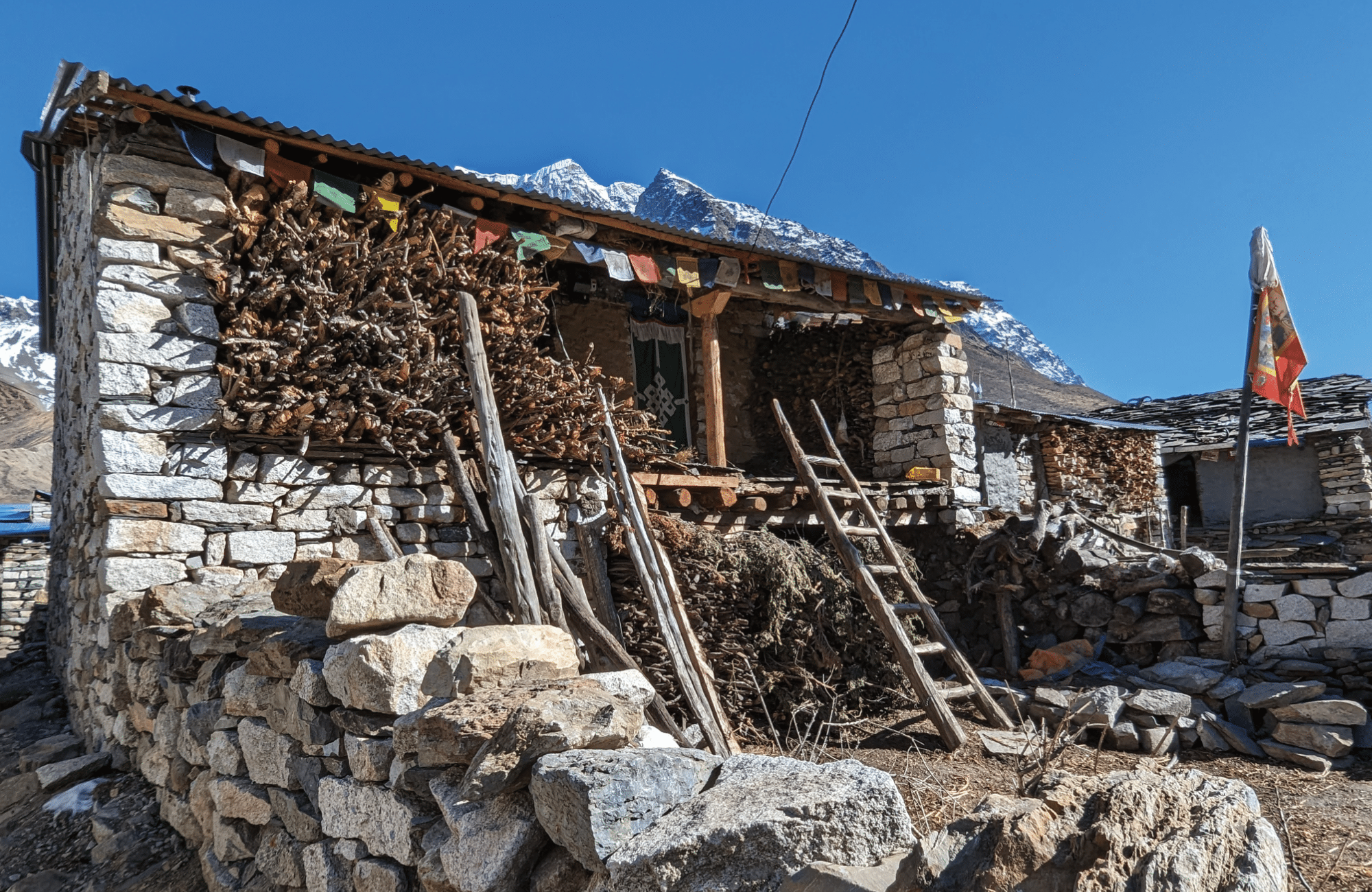 Village de Samagaon au pied du Manaslu