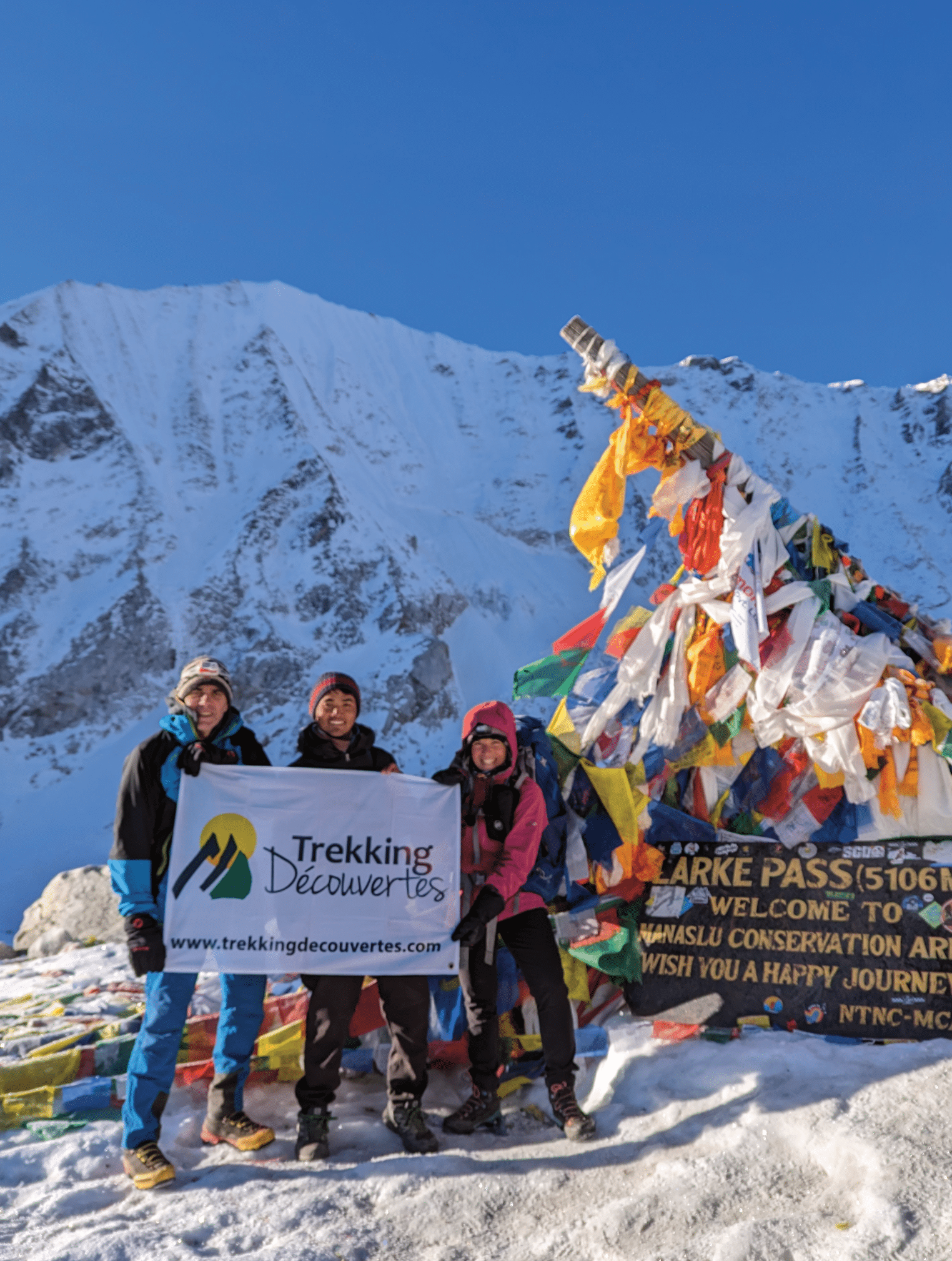 Paysage de montagne dans la région du Manaslu au Népal