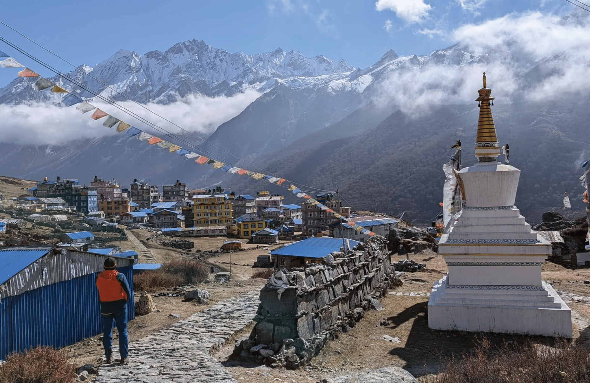 Village tamang dans la région du Langtang