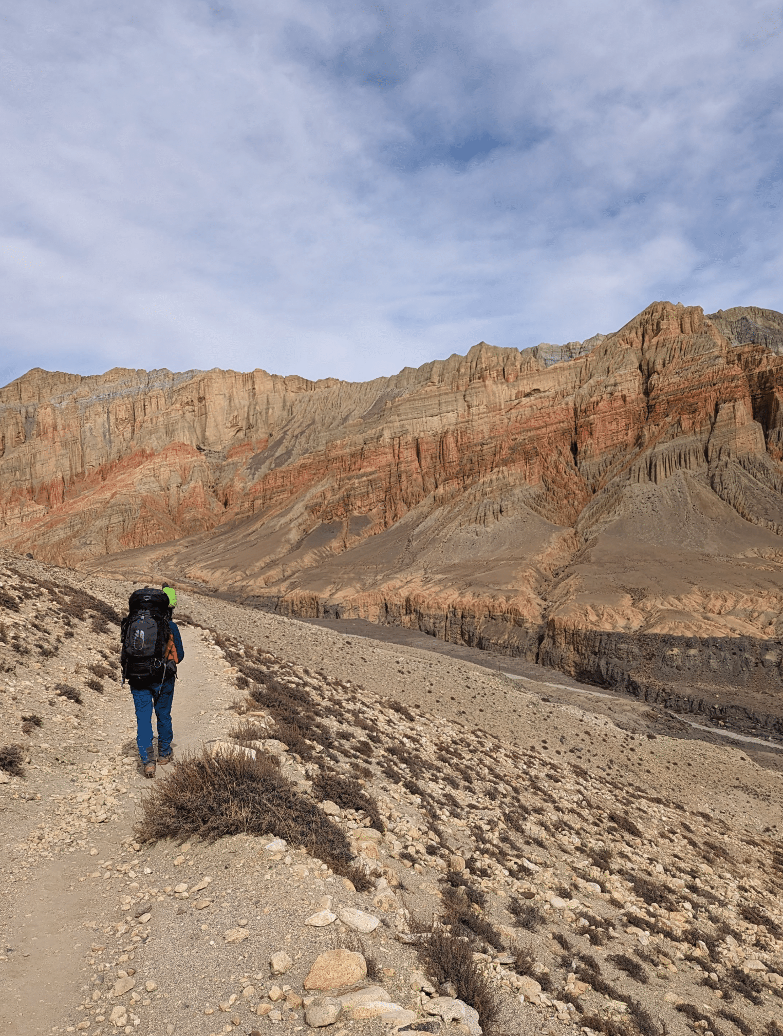 Paysage désertique du Mustang au Népal